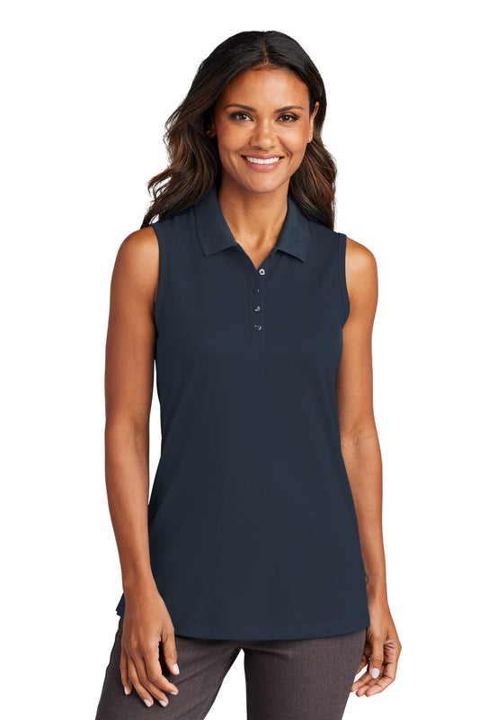 Port Authority Women's Dry Zone UV Micro-Mesh Sleeveless Polo LK110SV River Blue Navy