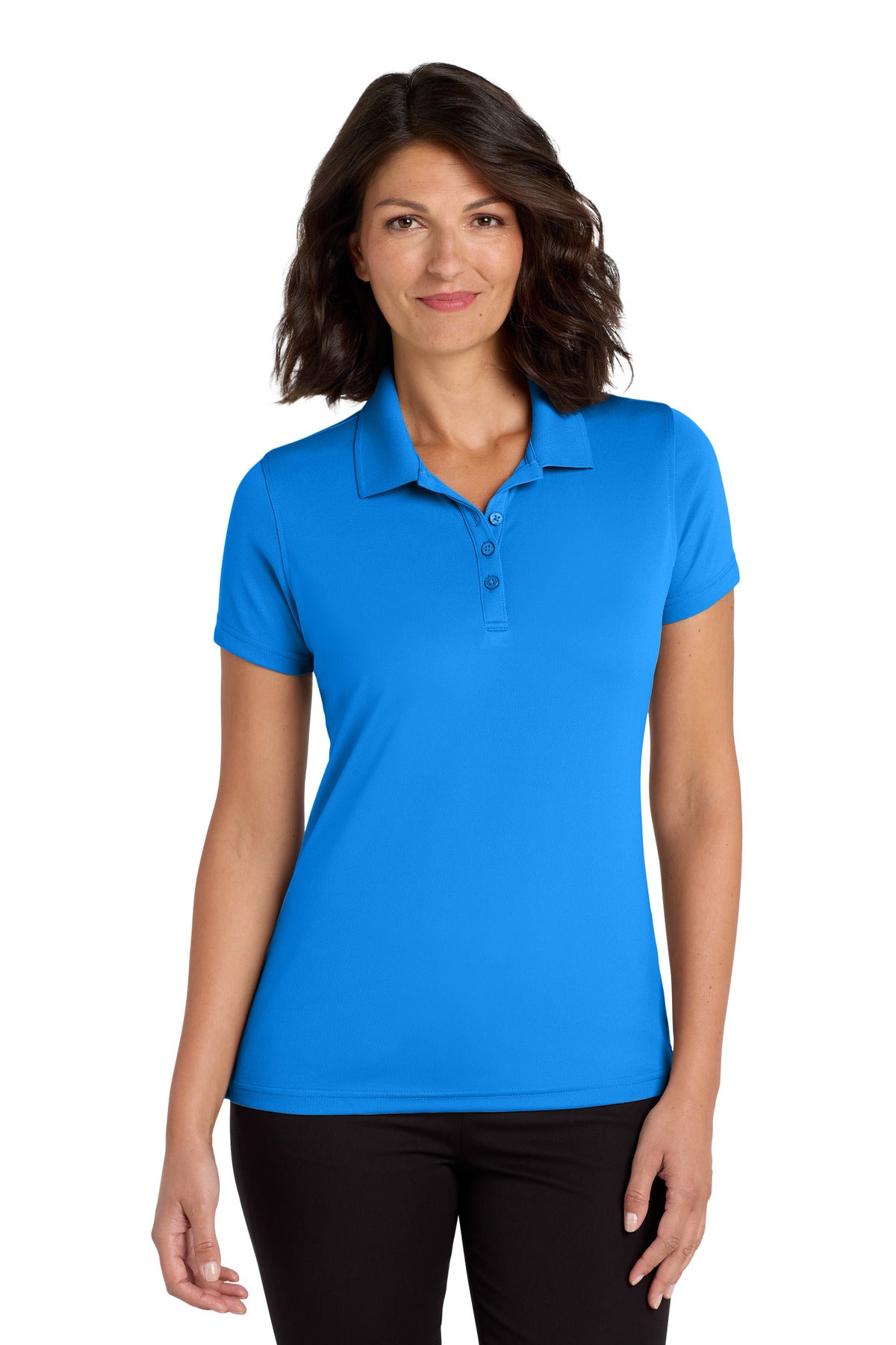 Port Authority Women's Dry Zone UV Micro-Mesh Polo. LK110 Coastal Blue