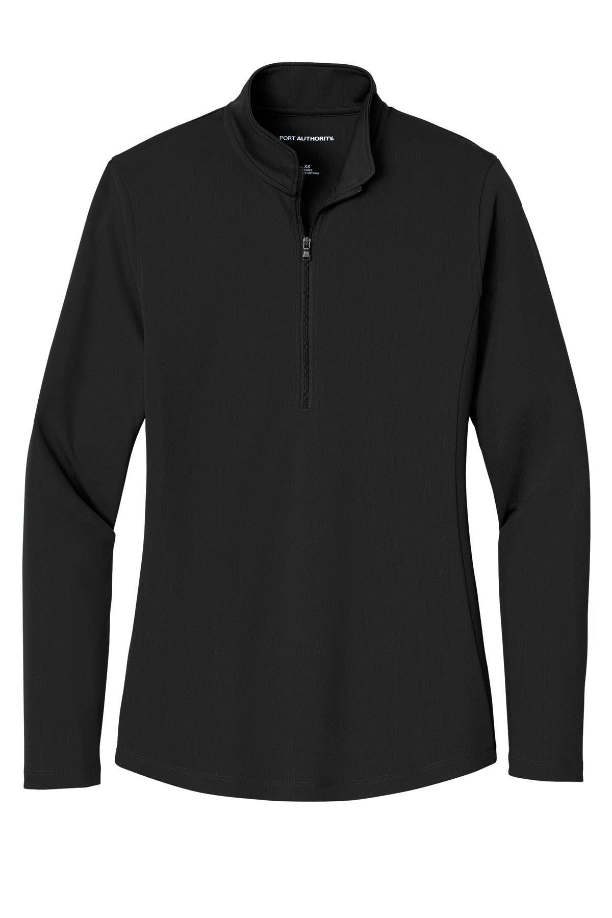 Port Authority Women's Dry Zone UV Micro-Mesh 1/4-Zip LK112 Deep Black