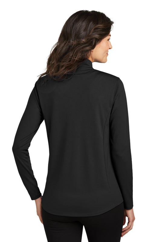 Port Authority Women's Dry Zone UV Micro-Mesh 1/4-Zip LK112 Deep Black