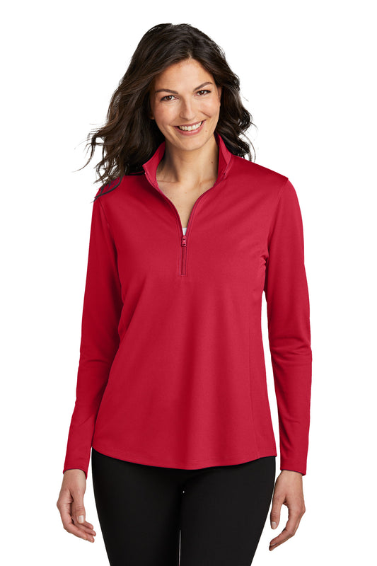 Port Authority Women's Dry Zone UV Micro-Mesh 1/4-Zip LK112 Rich Red