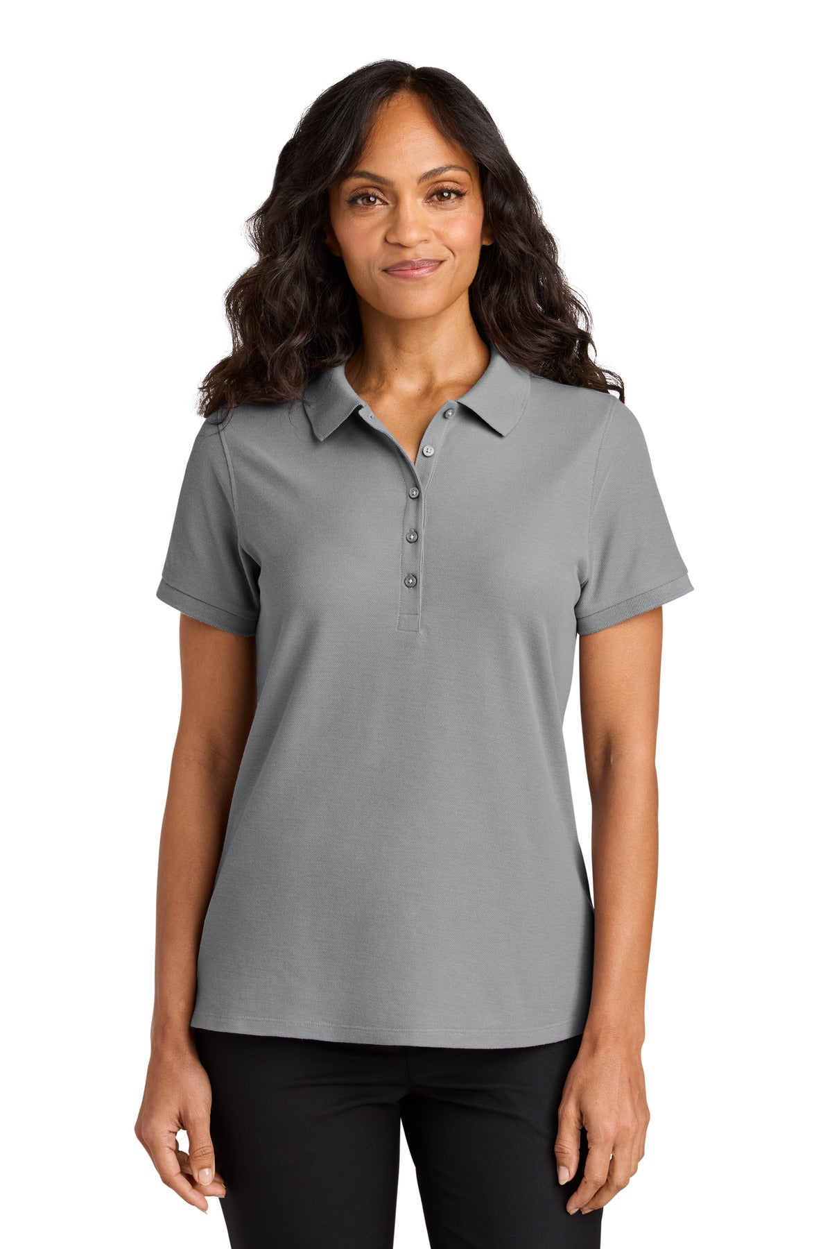Port Authority Women's Wearever Signature Pique Polo LK200 Gusty Grey
