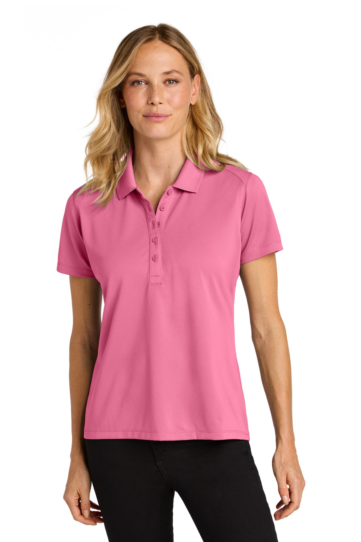 Port Authority Women's Wearever Performance Pique Polo LK240 Awareness Pink