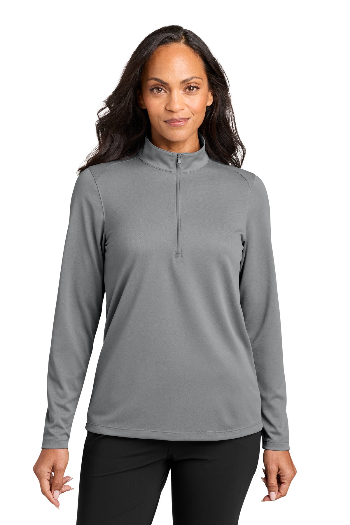 Port Authority Women's Wearever Performance Pique 1/4-Zip LK241 Gusty Grey