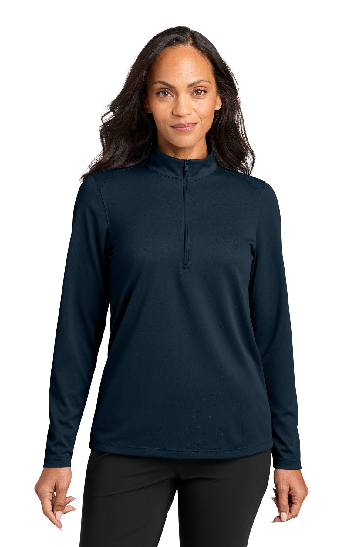 Port Authority Women's Wearever Performance Pique 1/4-Zip LK241 River Blue Navy