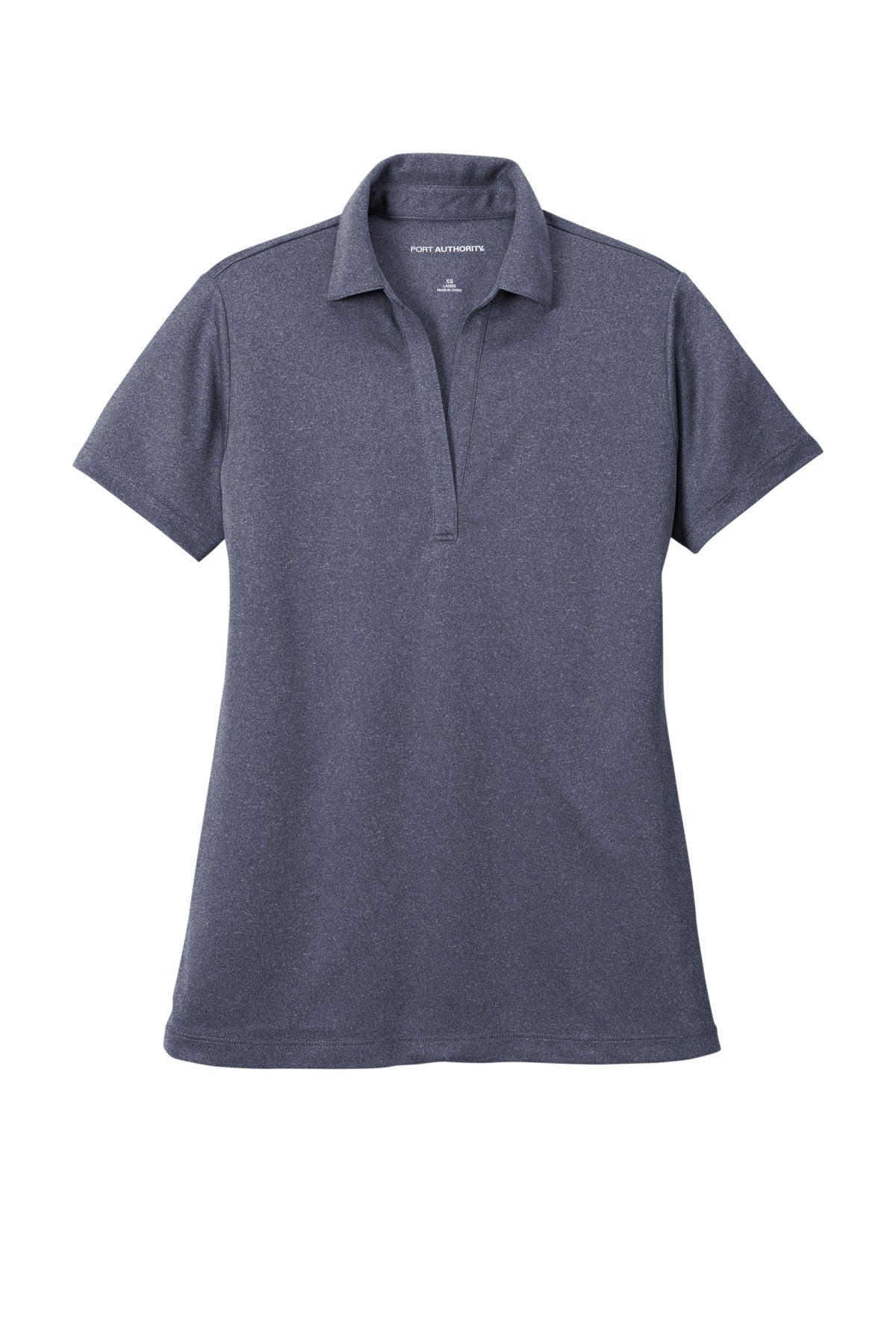 Port Authority  Women's Heathered Silk Touch  Performance Polo. LK542 Navy Heather