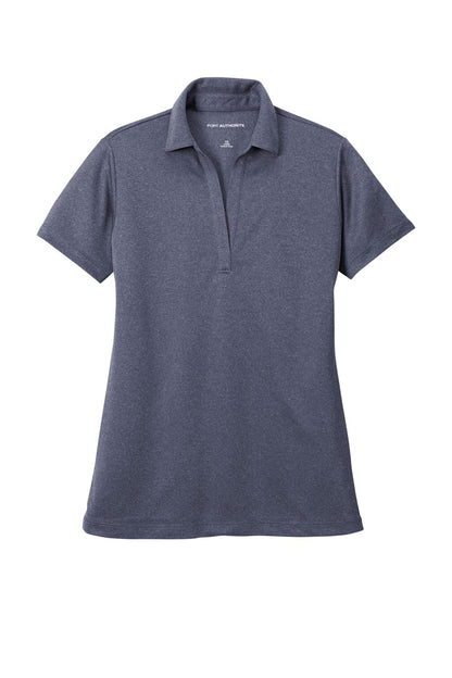 Port Authority  Women's Heathered Silk Touch  Performance Polo. LK542 Navy Heather