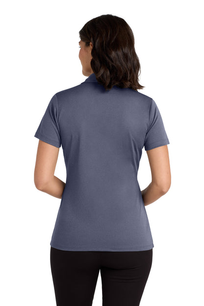 Port Authority  Women's Heathered Silk Touch  Performance Polo. LK542 Navy Heather