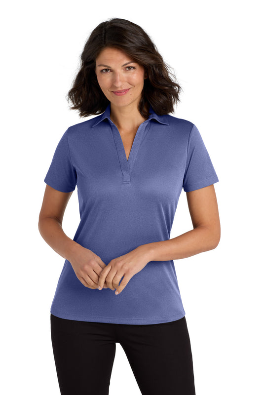Port Authority  Women's Heathered Silk Touch  Performance Polo. LK542 Royal Heather