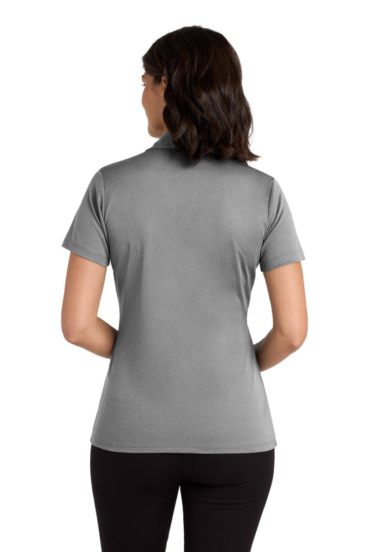 Port Authority  Women's Heathered Silk Touch  Performance Polo. LK542 Shadow Grey Heather