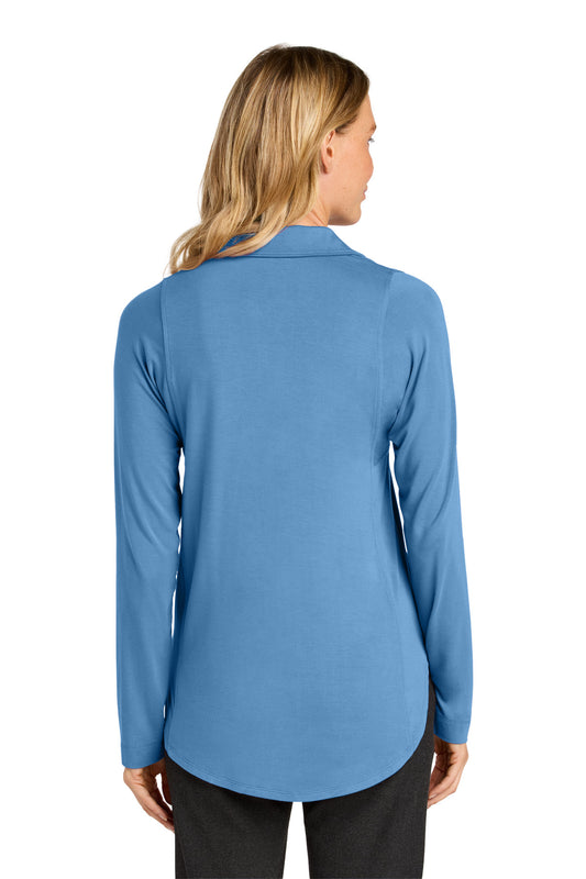 Port Authority Women's Luxe Knit Button Tunic LK5602 Carolina Blue
