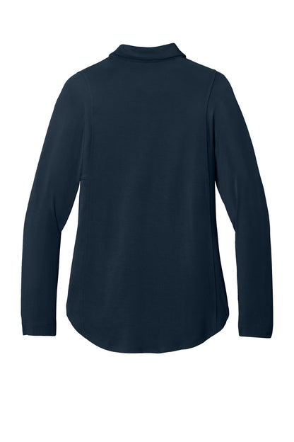 Port Authority Women's Luxe Knit Button Tunic LK5602 River Blue Navy