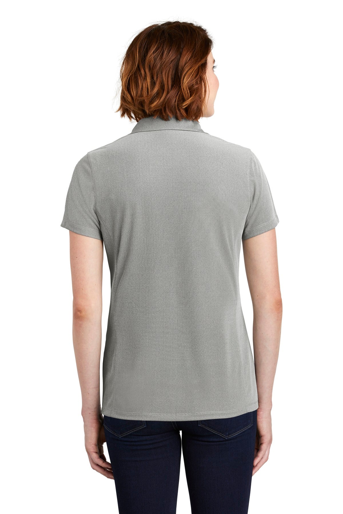 Port Authority  Women's Poly Oxford Pique Polo. LK582 Black