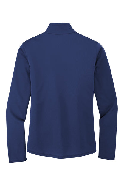 Port Authority  Women's Silk Touch  Performance 1/4-Zip LK584 Royal/ Steel Grey