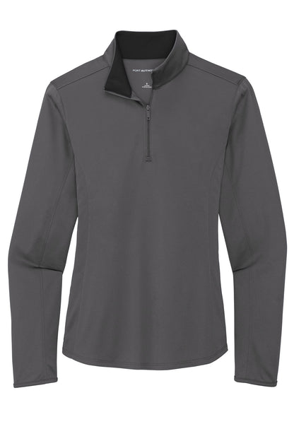 Port Authority  Women's Silk Touch  Performance 1/4-Zip LK584 Steel Grey/ Black