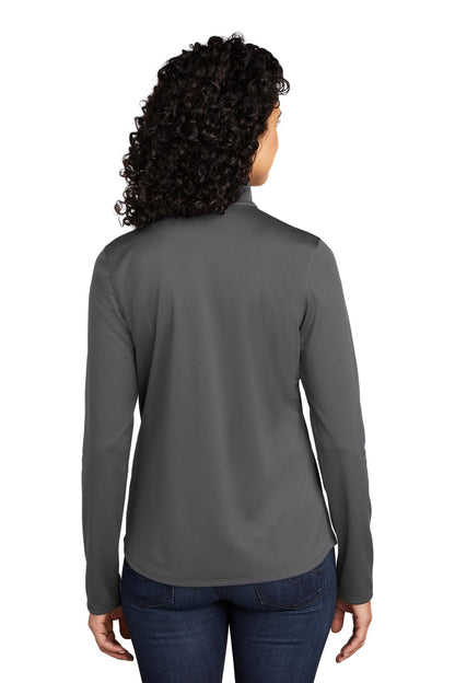 Port Authority  Women's Silk Touch  Performance 1/4-Zip LK584 Steel Grey/ Black