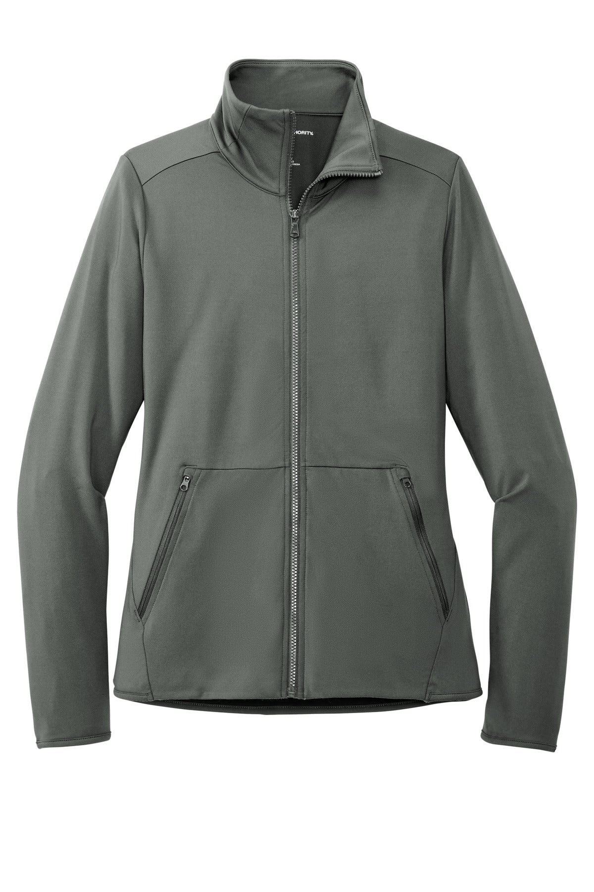 Port Authority Women's Accord Stretch Fleece Full-Zip LK595 Pewter