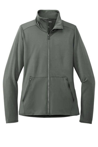 Port Authority Women's Accord Stretch Fleece Full-Zip LK595 Pewter