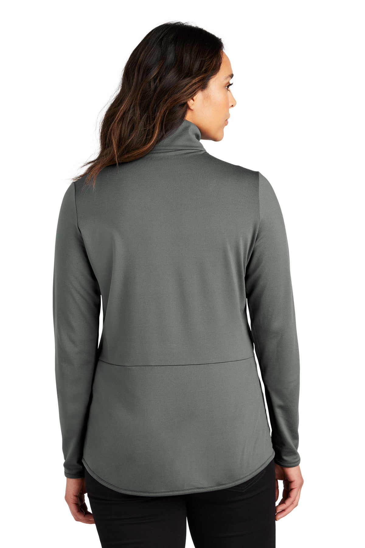 Port Authority Women's Accord Stretch Fleece Full-Zip LK595 Pewter