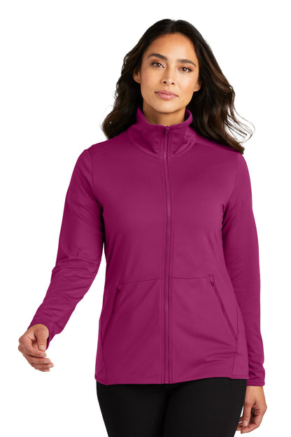 Port Authority Women's Accord Stretch Fleece Full-Zip LK595 Wine