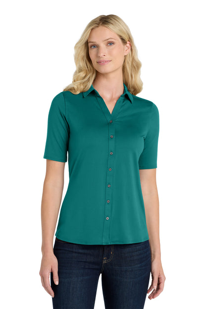 Port Authority Women's City Stretch Top. LK682 Dark Teal