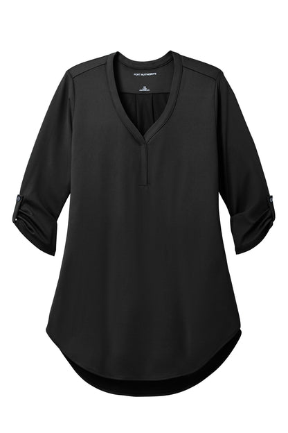 Port Authority Women's City Stretch 3/4-Sleeve Tunic LK6840 Black