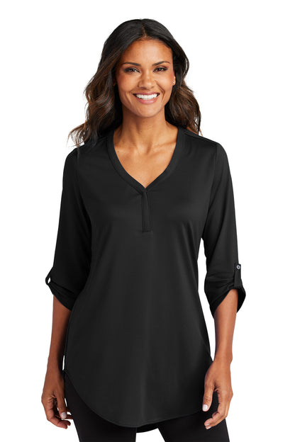 Port Authority Women's City Stretch 3/4-Sleeve Tunic LK6840 Black