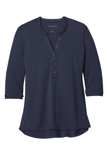 Port Authority   Women's UV Choice Pique Henley LK750 True Navy
