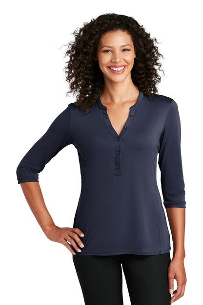 Port Authority   Women's UV Choice Pique Henley LK750 True Navy