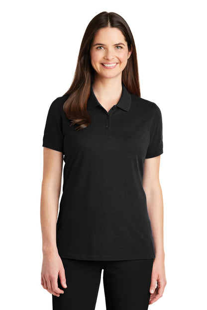 Port Authority Women's EZCotton Polo. LK8000 Black