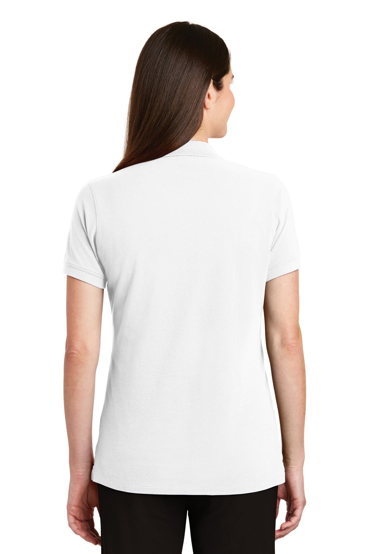Port Authority Women's EZCotton Polo. LK8000 White