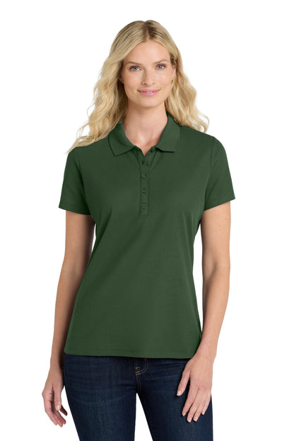Port Authority Women's SuperPro React  Polo. LK810 Dark Green