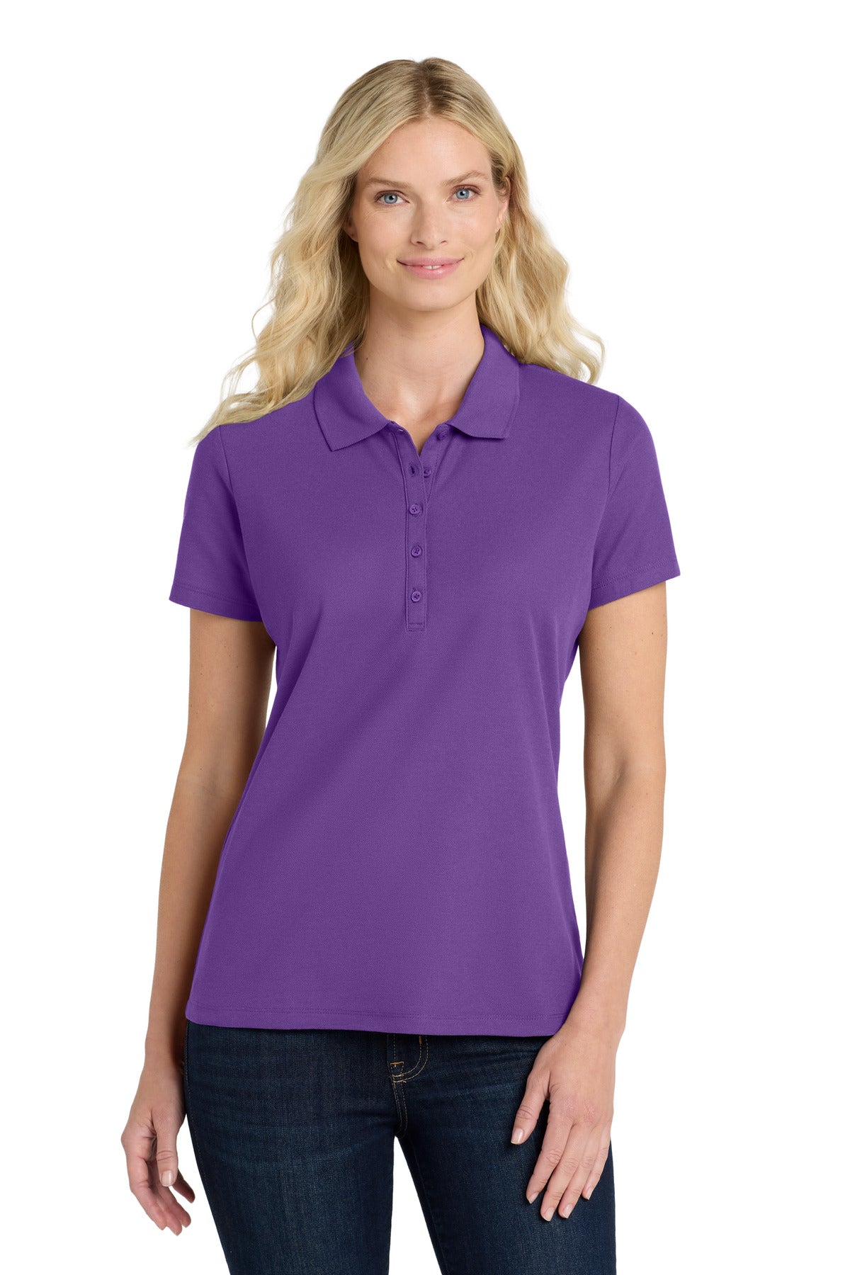 Port Authority Women's SuperPro React  Polo. LK810 Purple
