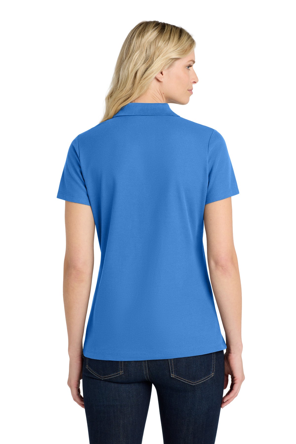 Port Authority Women's SuperPro React  Polo. LK810 Strong Blue