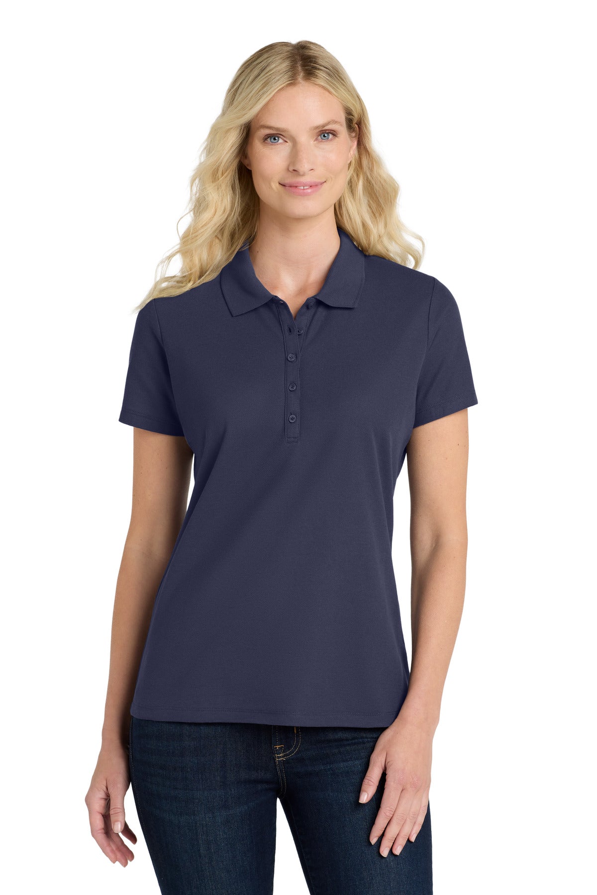 Port Authority Women's SuperPro React  Polo. LK810 True Navy