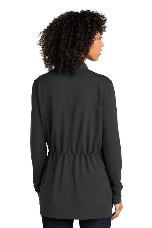 Port Authority Women's Microterry Cardigan LK825 Charcoal