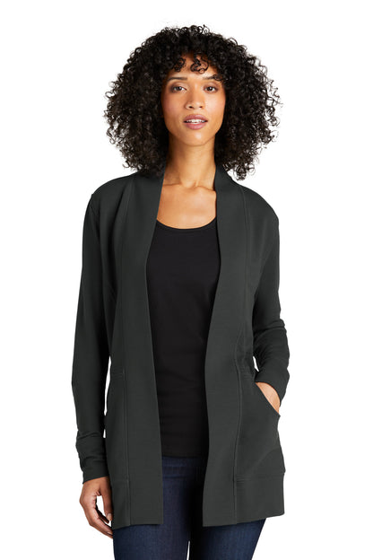 Port Authority Women's Microterry Cardigan LK825 Charcoal