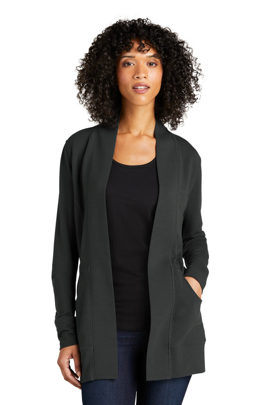 Port Authority Women's Microterry Cardigan LK825 Charcoal