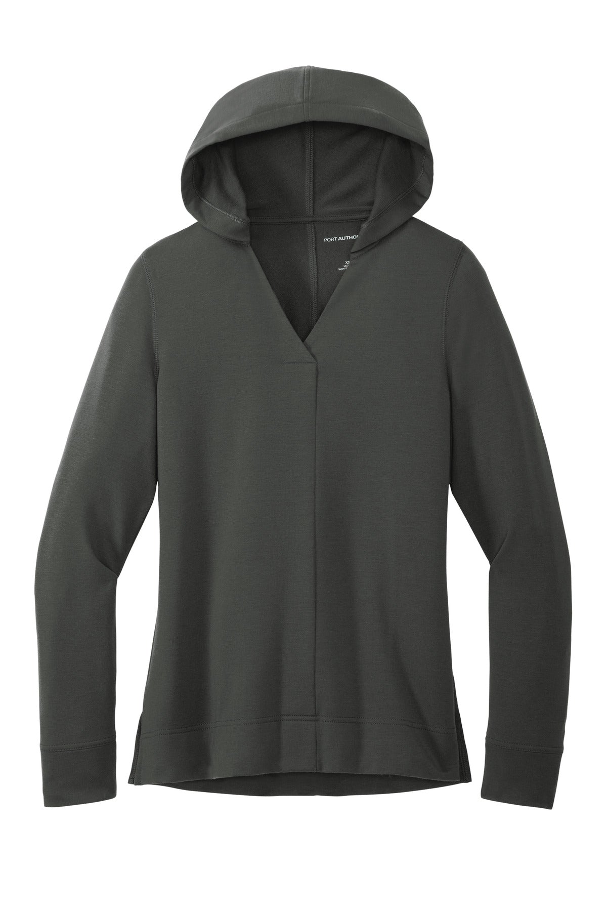 Port Authority Women's Microterry Pullover Hoodie LK826 Charcoal