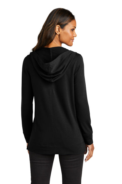 Port Authority Women's Microterry Pullover Hoodie LK826 Deep Black