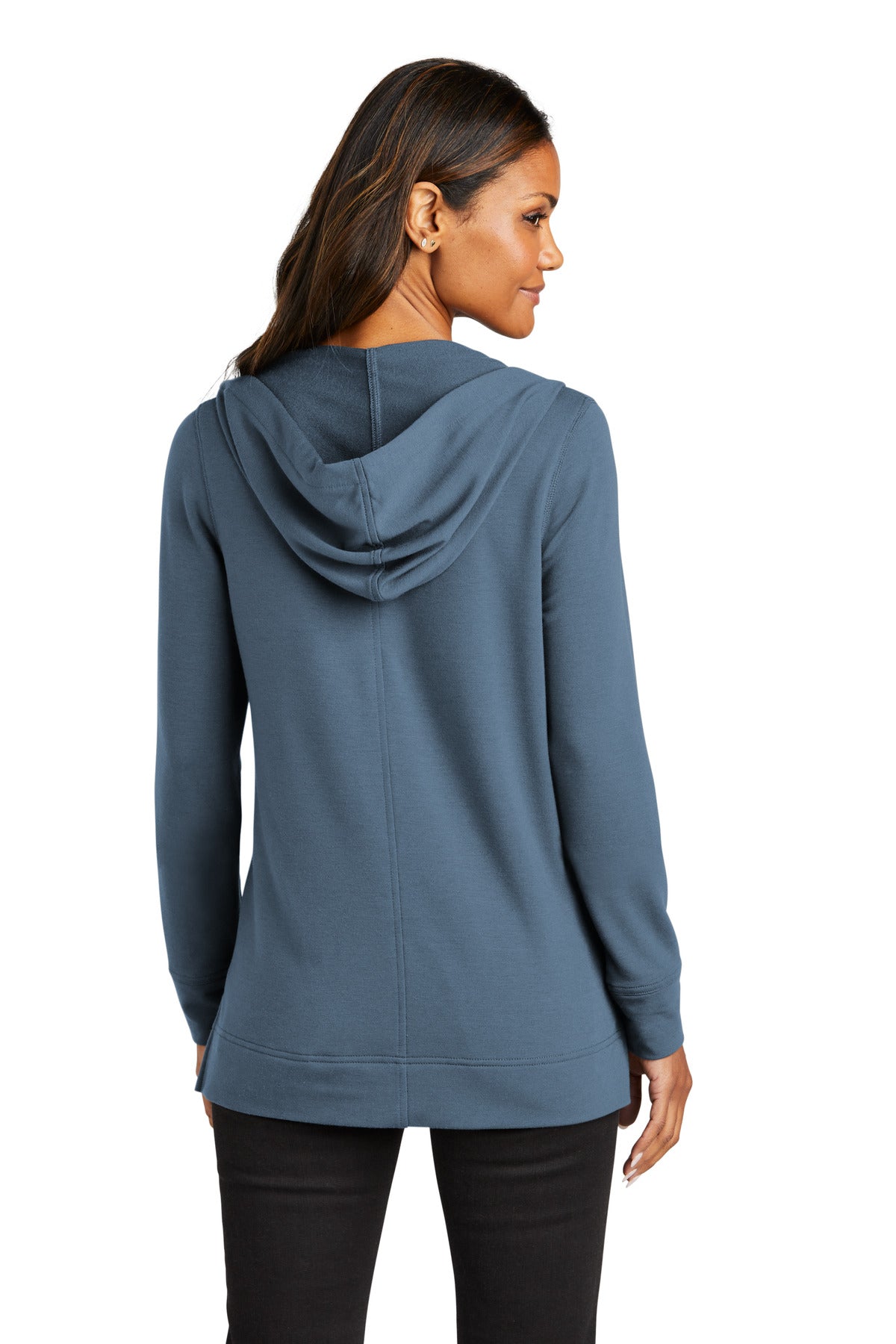 Port Authority Women's Microterry Pullover Hoodie LK826 Dusk Blue