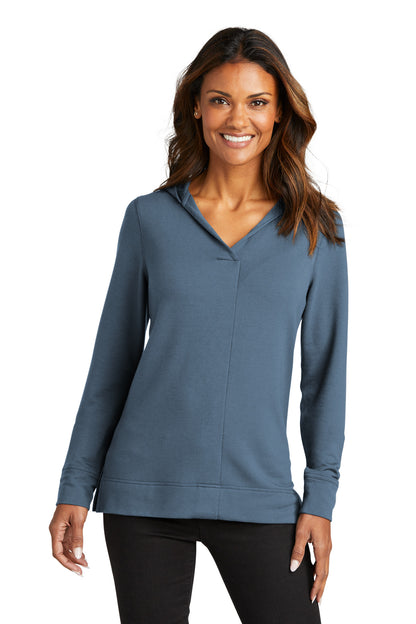 Port Authority Women's Microterry Pullover Hoodie LK826 Dusk Blue