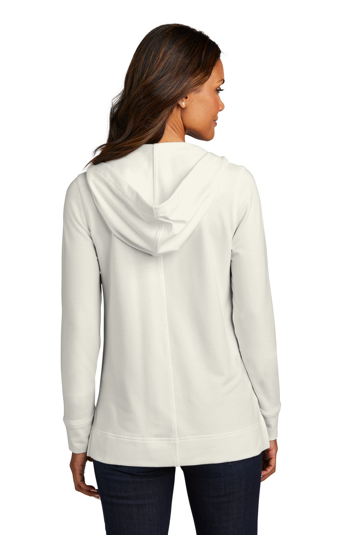Port Authority Women's Microterry Pullover Hoodie LK826 Ivory Chiffon