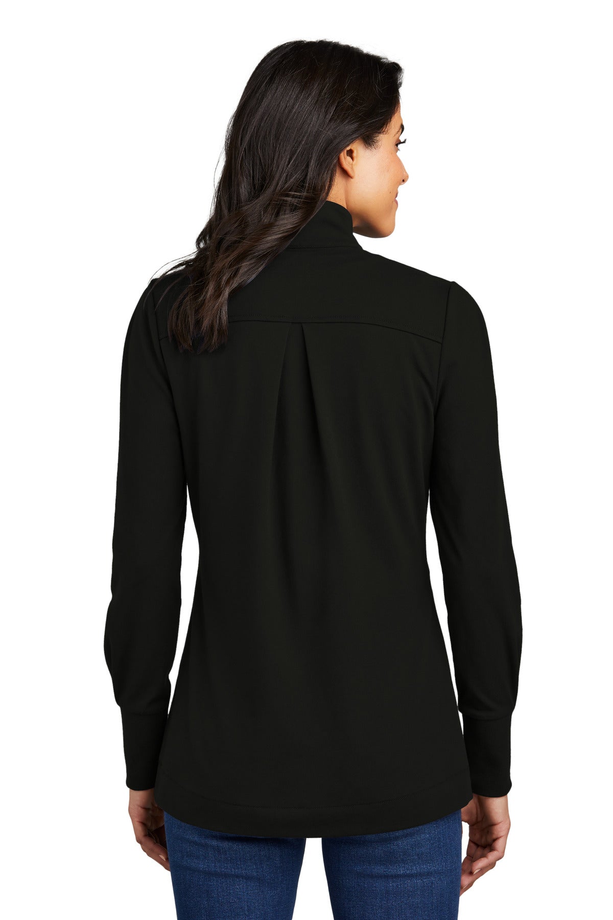 Port Authority Women's Fairway Stretch 1/4-Zip LK829 Deep Black