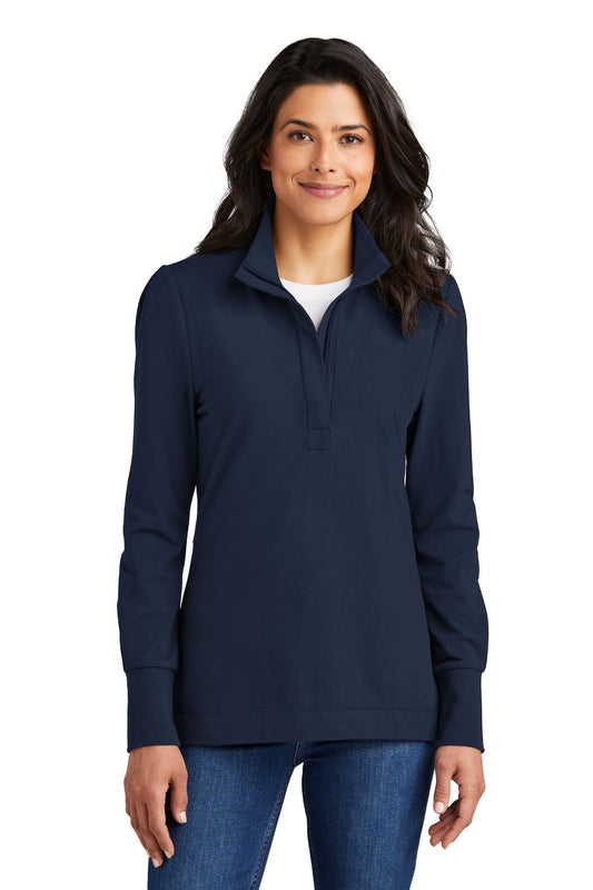 Port Authority Women's Fairway Stretch 1/4-Zip LK829 River Blue Navy