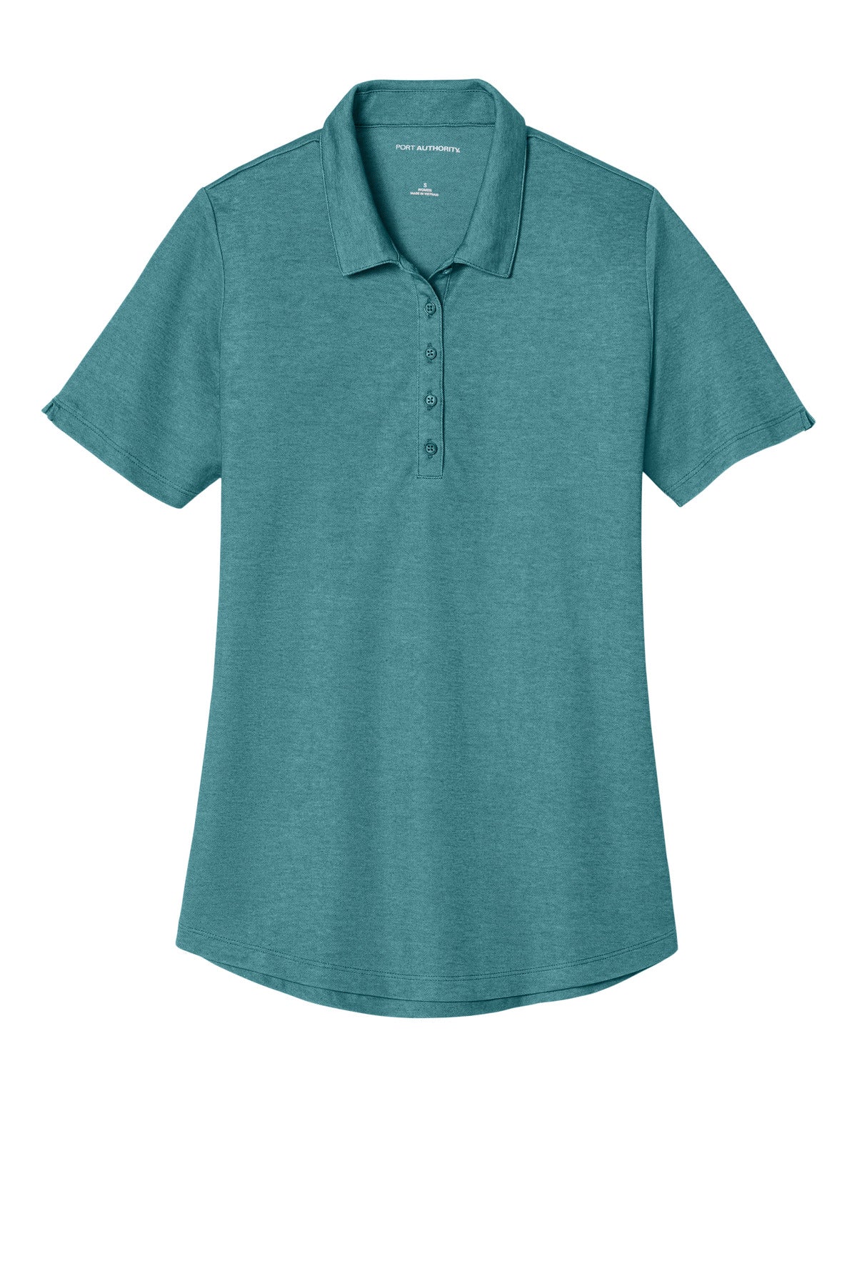 Port Authority Women's Fine Pique Blend Polo LK830 Dark Teal Heather