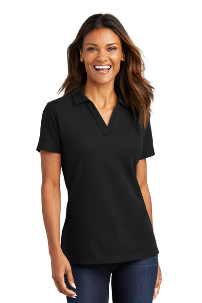 Port Authority Women's C-FREE Cotton Blend Pique Polo LK867 Black