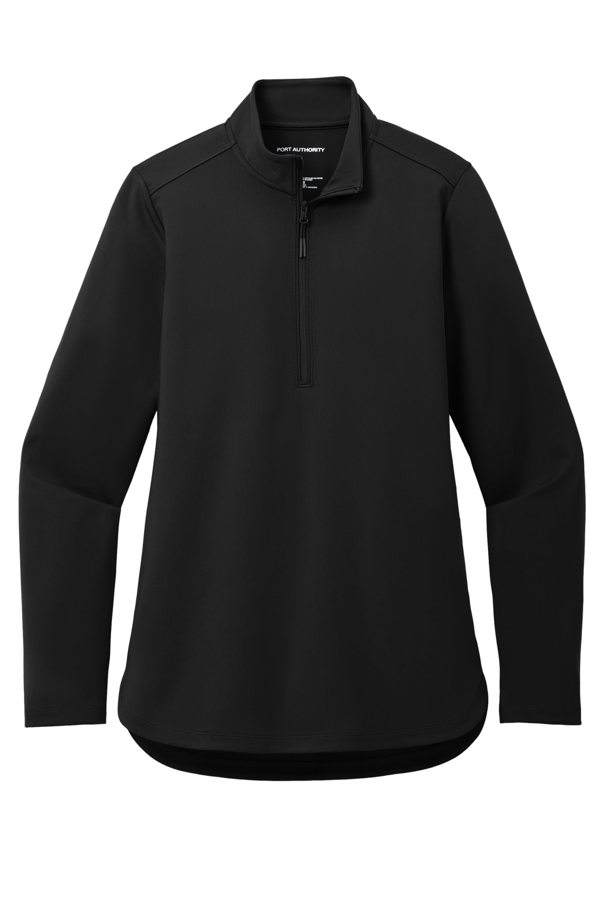 Port Authority Women's C-FREE Double Knit 1/4-Zip LK880 Deep Black