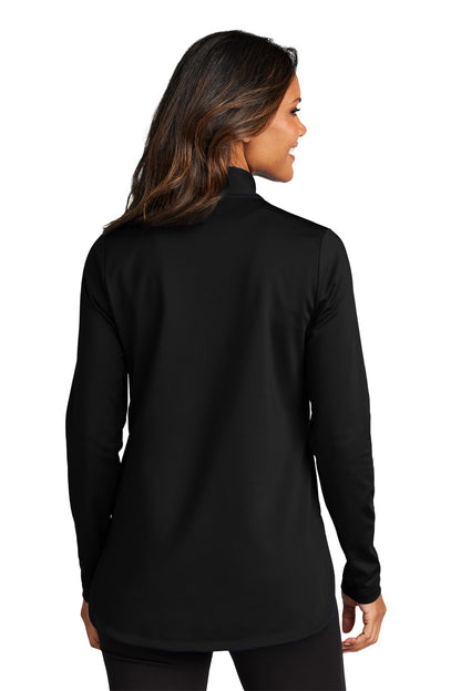 Port Authority Women's C-FREE Double Knit 1/4-Zip LK880 Deep Black