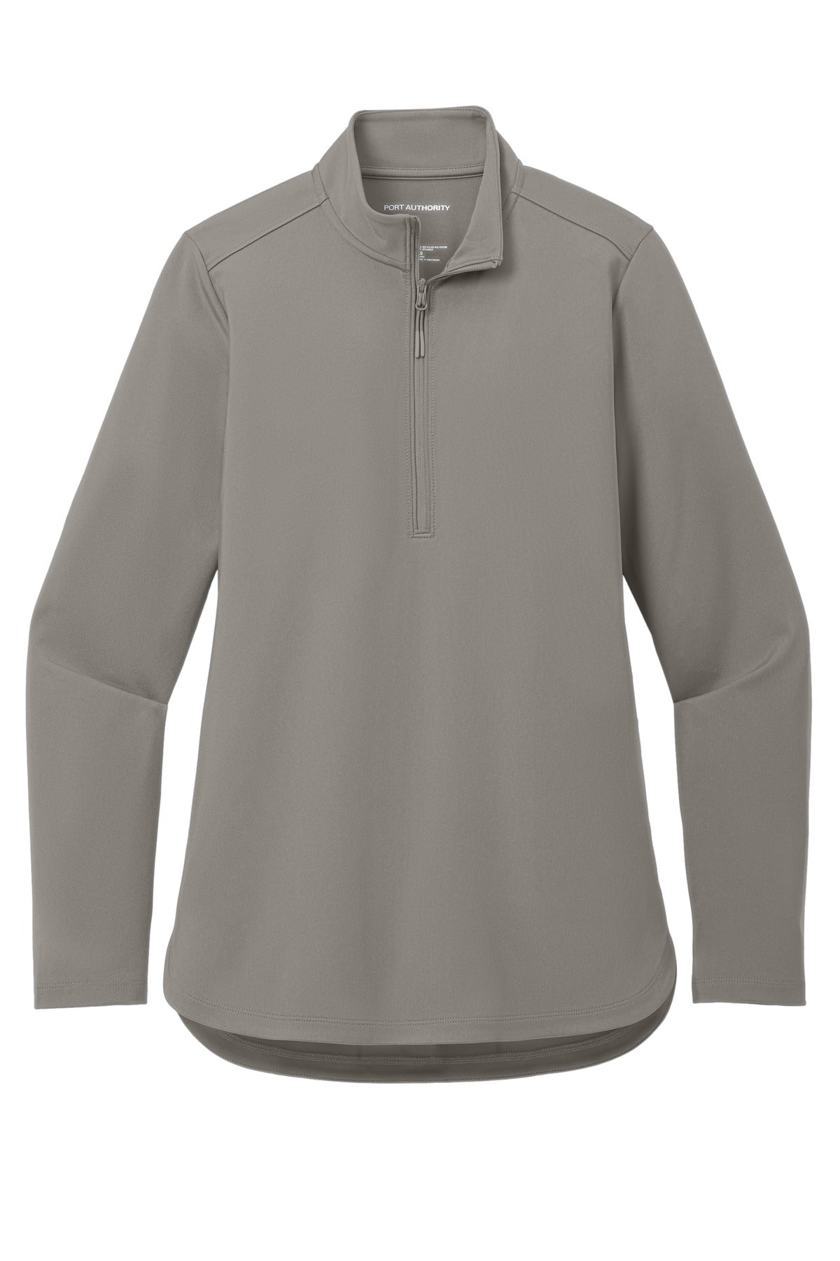 Port Authority Women's C-FREE Double Knit 1/4-Zip LK880 Smoke Grey